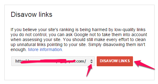 Disavow links