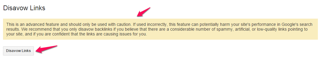 Disavow links